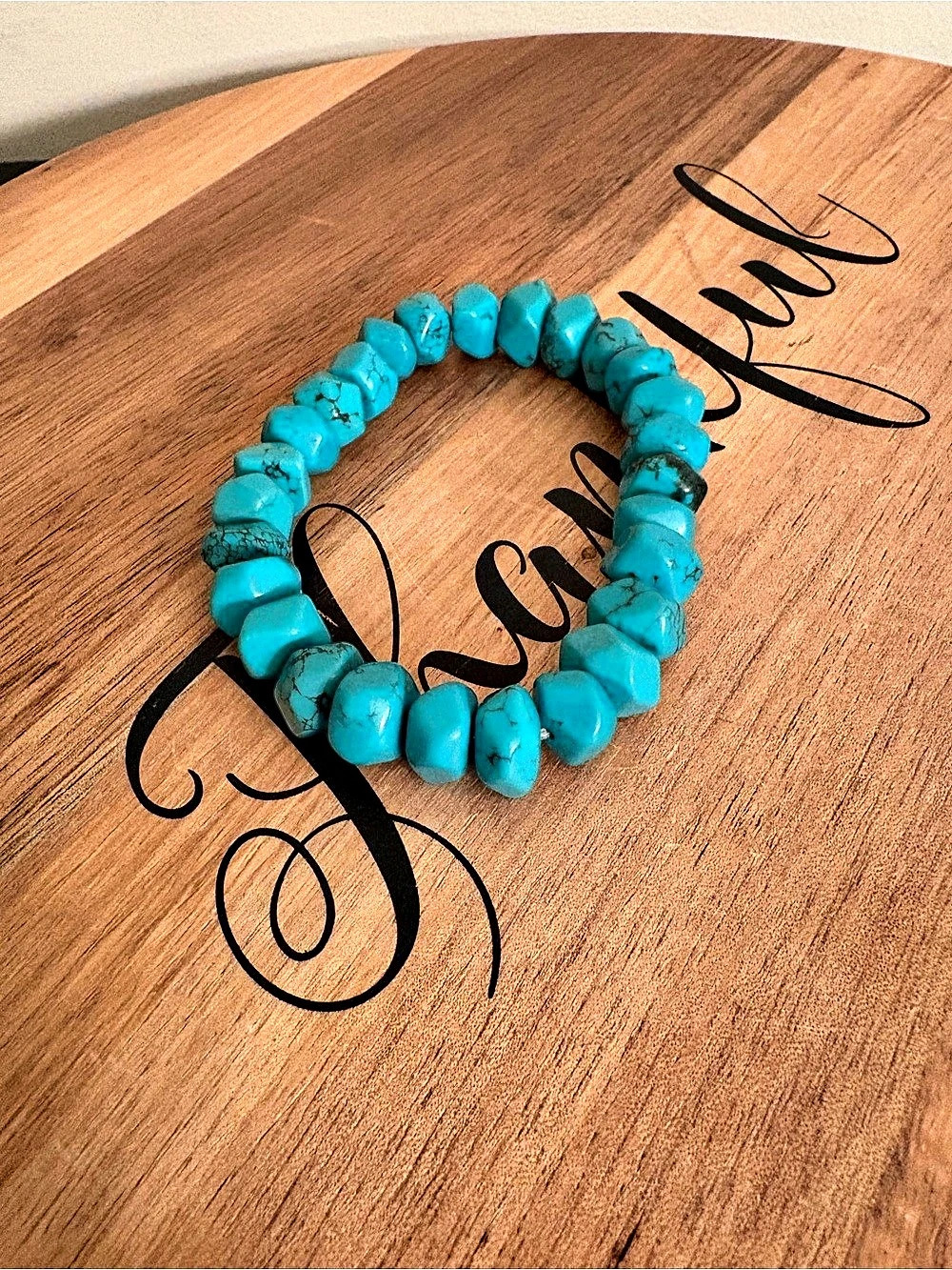 Turquoise Beaded Stretch Bracelet
